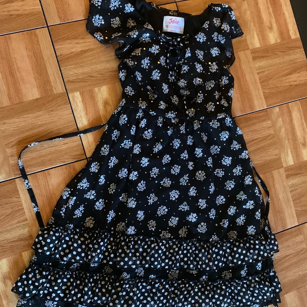 Justice Dress with silver sparkle accents